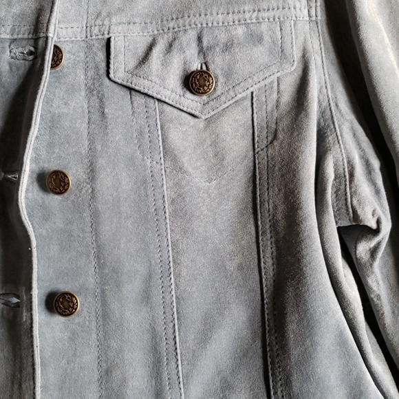 NWT Brandon Thomas Sz M blue suede jacket - Picture 3 of 8